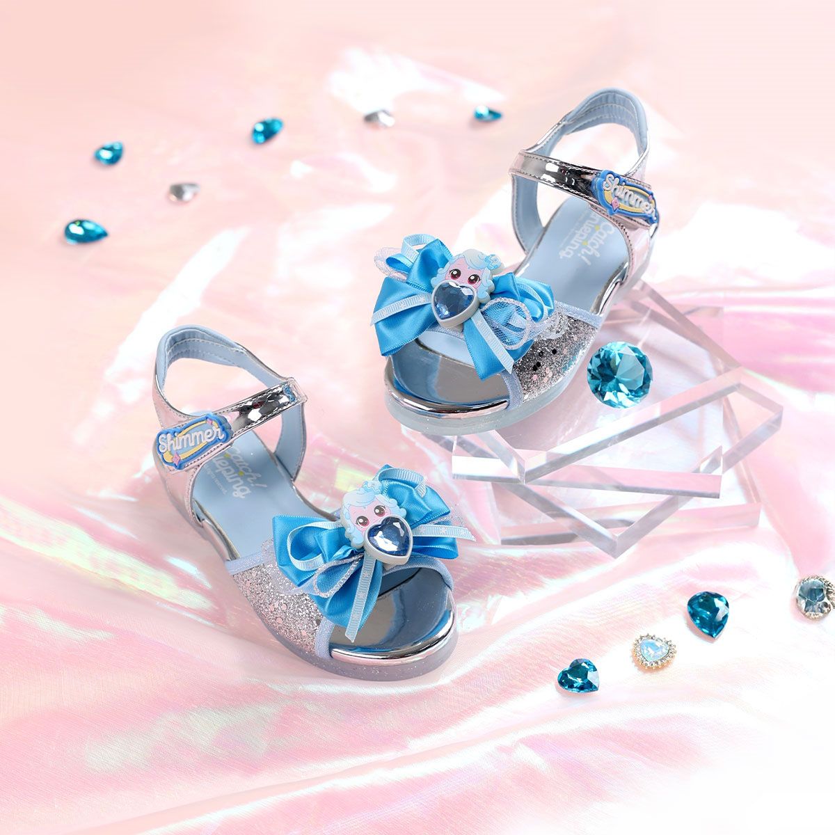 슈마커 키즈(SHOEMARKERKIDS) 웨버 캐치 티니핑 빛나핑 LED 플랫 샌들 (0097155) WV25307 SV