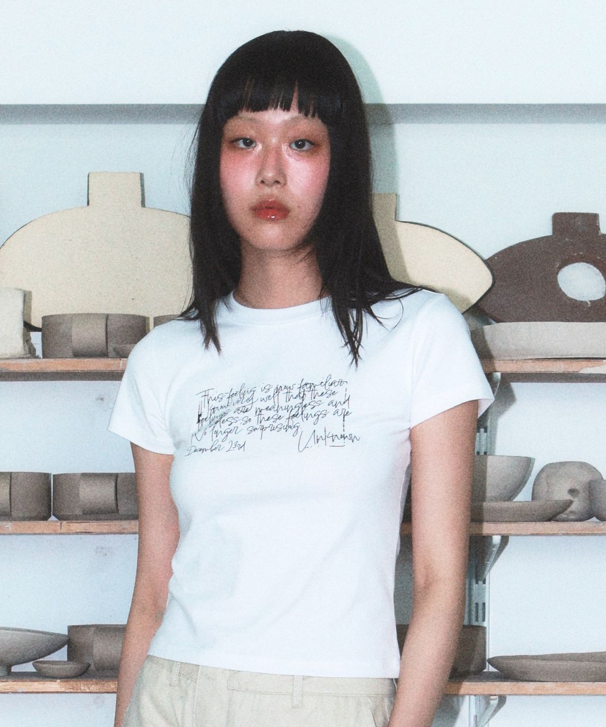 키치어리(KITSCHEERY) Unread T-shirt (White)