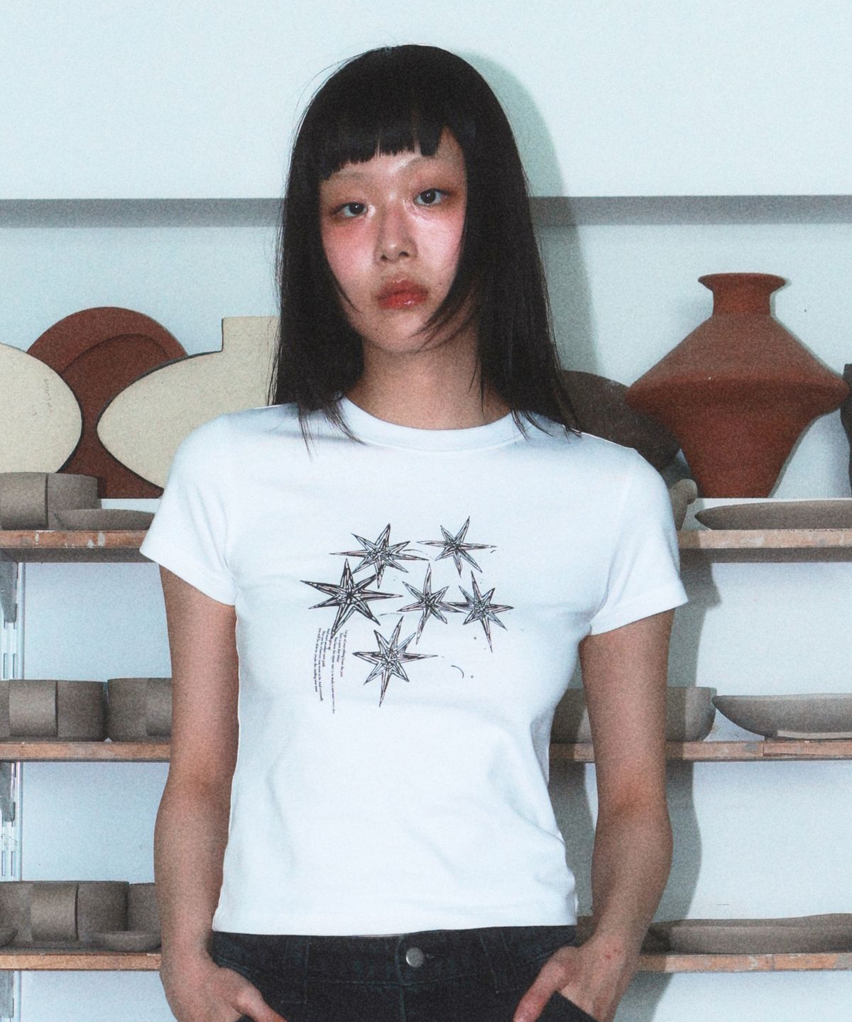키치어리(KITSCHEERY) Starseek T-shirt (White)
