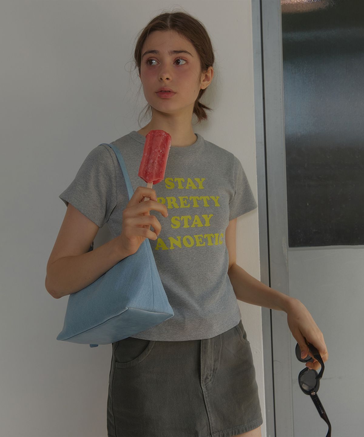 아노에틱(ANOETIC) ANC STAY PRETTY T-SHIRT_GREY