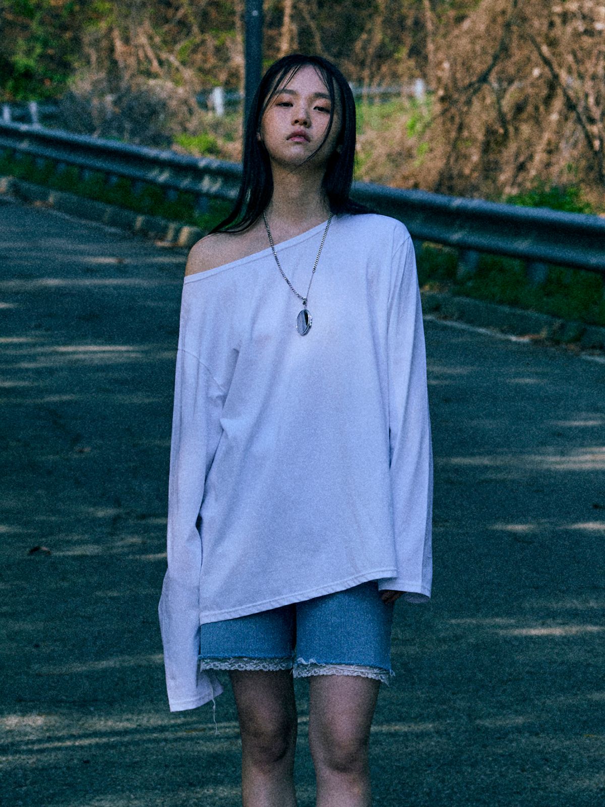 최에(CHOIAE) Cotton boat neck T-shirt - Ivory