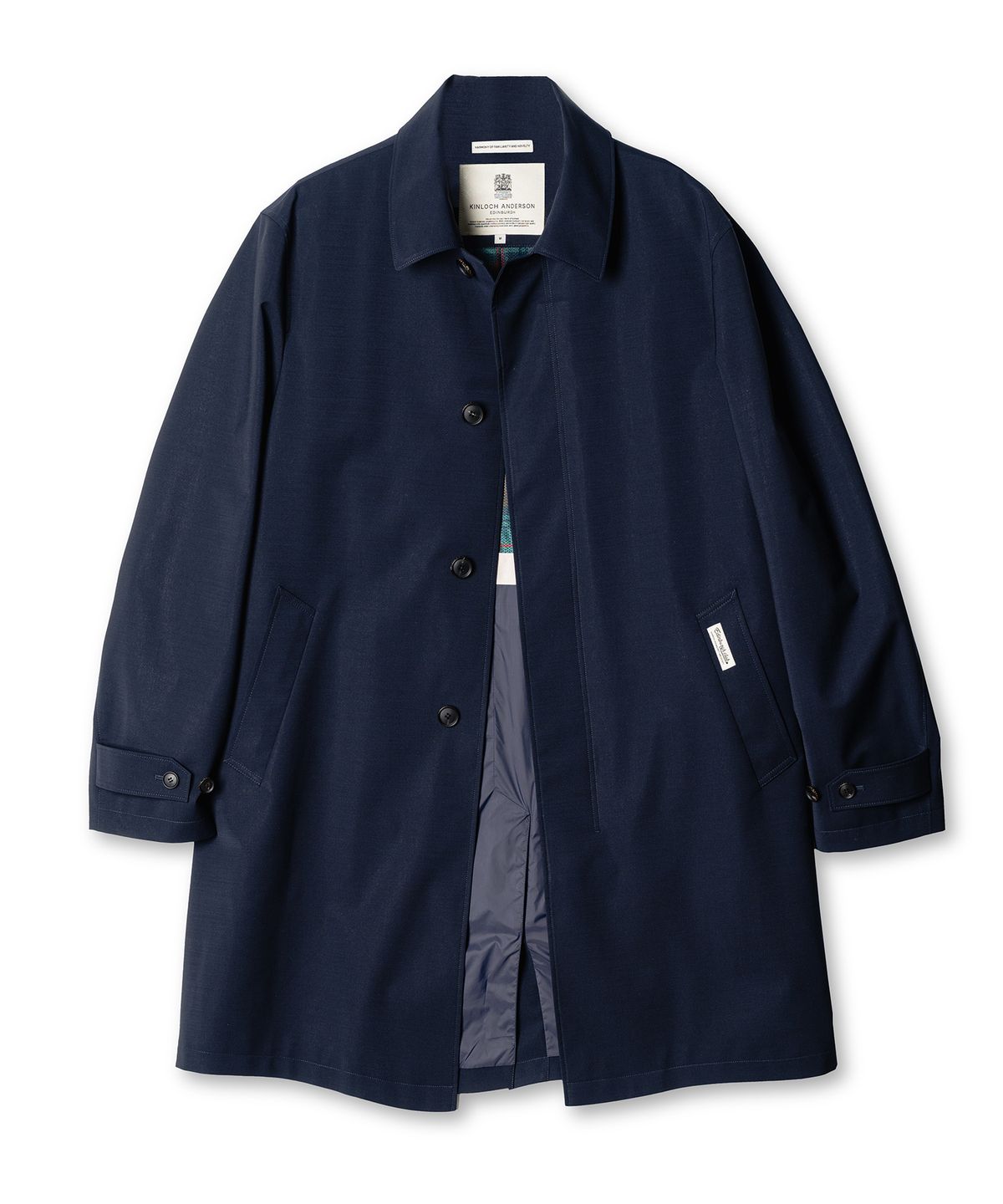 에든버러클럽(EDINBURGH CLUB) Wool Trench Coat (Navy)