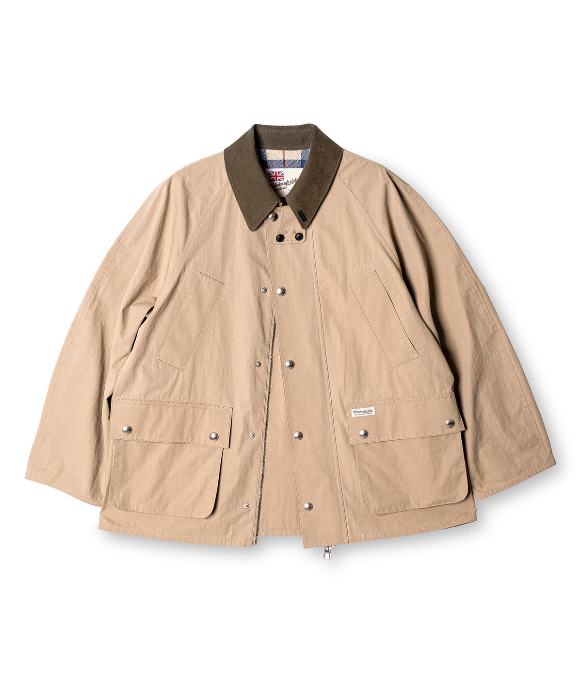 에든버러클럽(EDINBURGH CLUB) Cotton Hunting Jacket (Beige)