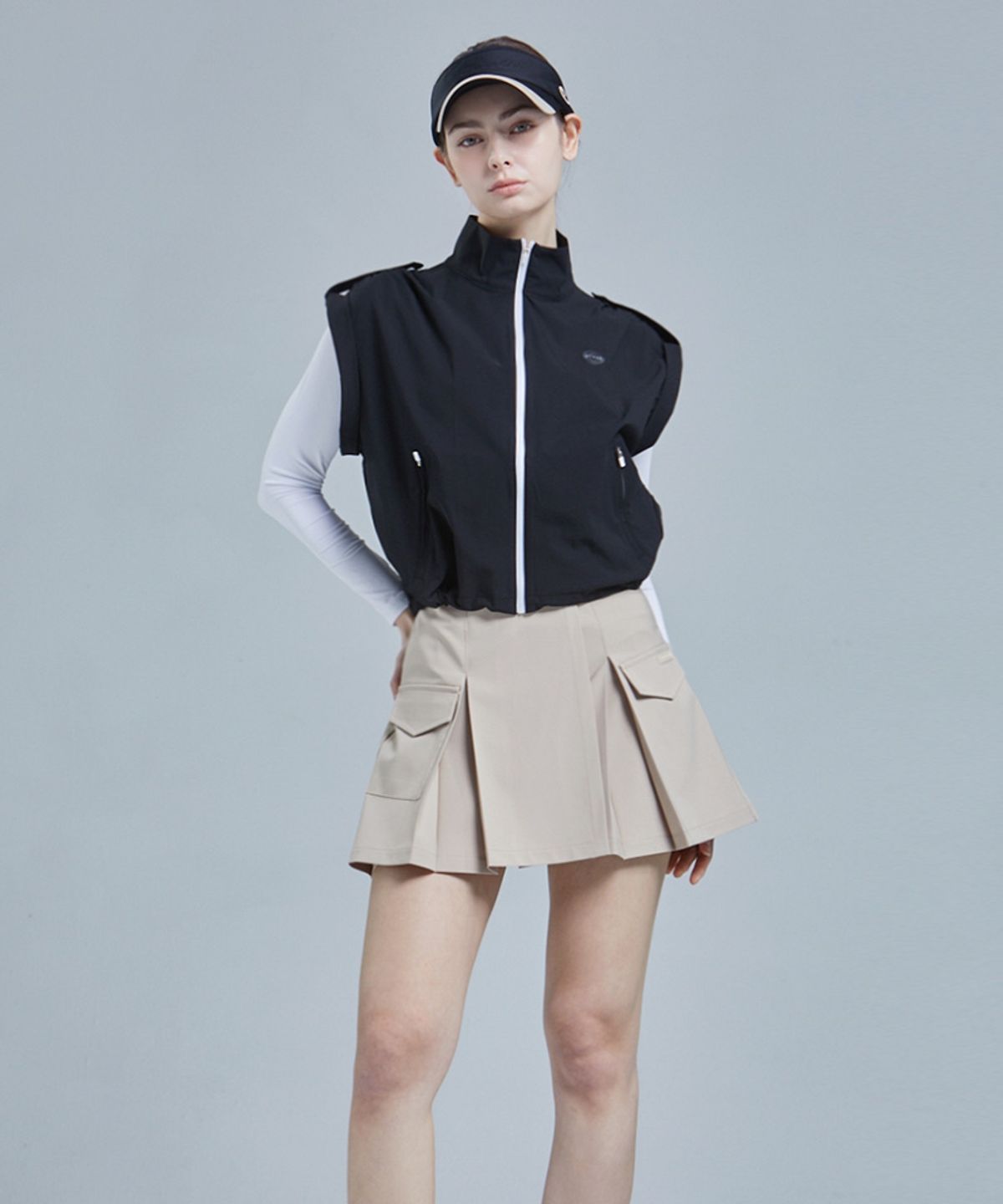 츄쿠츄(CHUCUCHU) CBESS-SK003W 포켓 백 플리츠 스커트