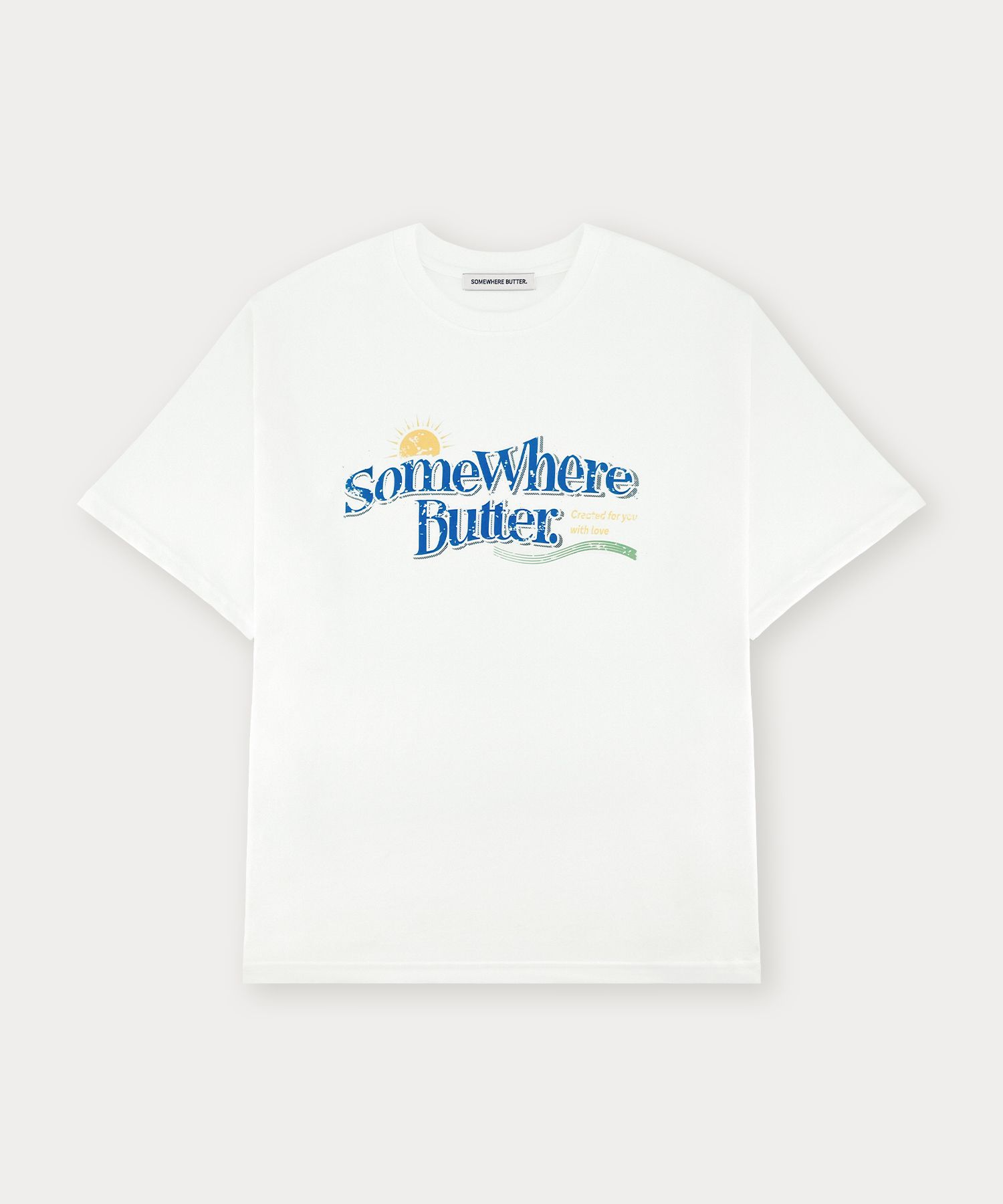 [SOMEWHERE BUTTER]★25SS★Sun Wave Logo Over-Fit Top MUSINSA | SOMEWHEREBUTTER Sun Wave Logo Over-Fit Top - Ivory