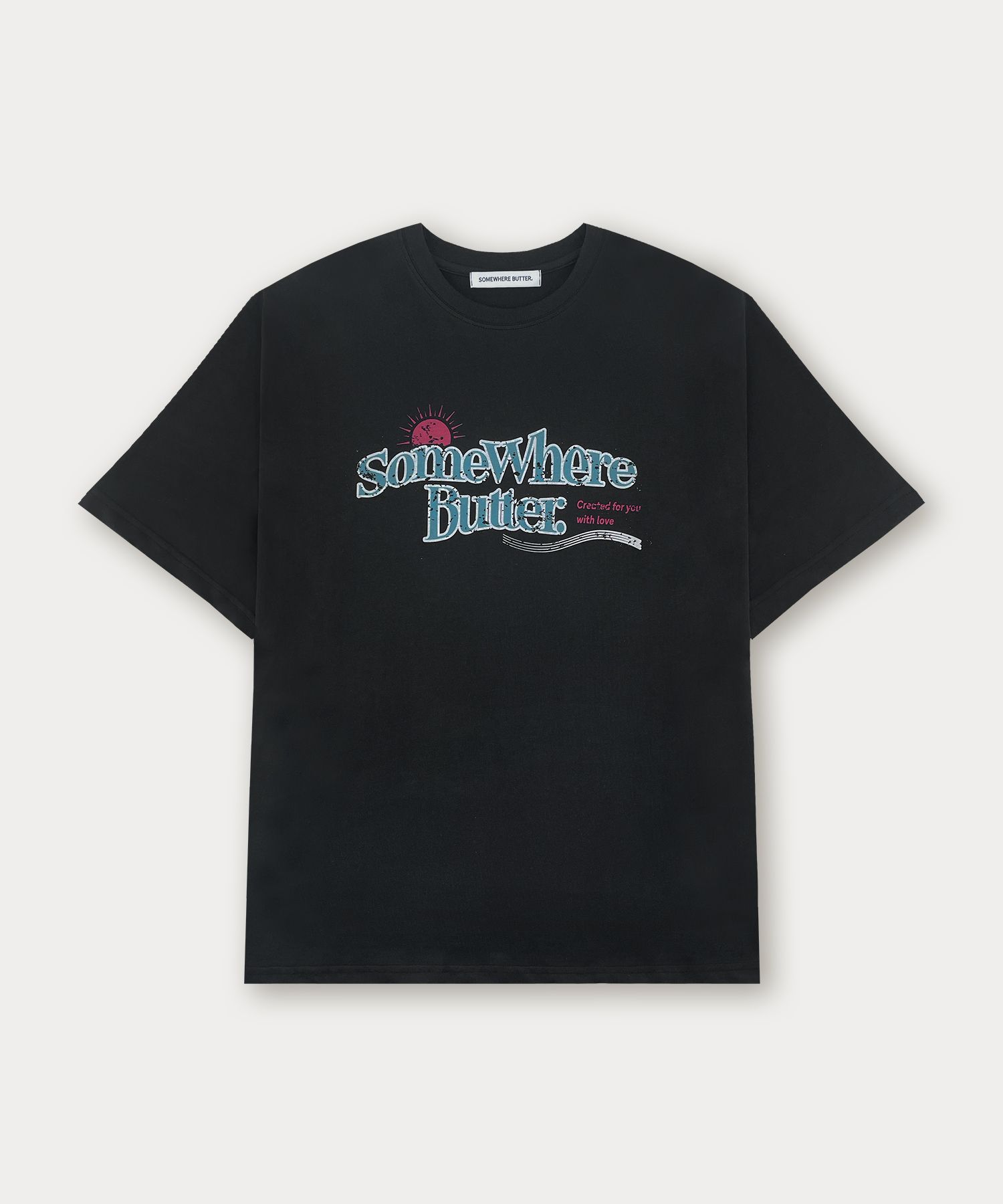 [SOMEWHERE BUTTER]★25SS★Sun Wave Logo Over-Fit Top MUSINSA | SOMEWHEREBUTTER Sun Wave Logo Over-Fit Top - Ivory