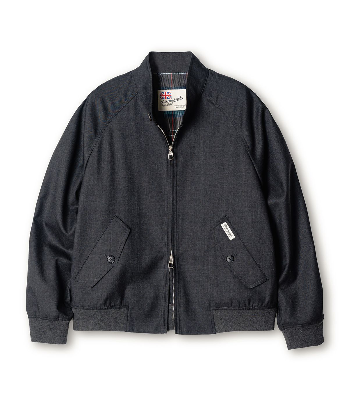 에든버러클럽(EDINBURGH CLUB) Wool Harrington Jacket (Charcoal)