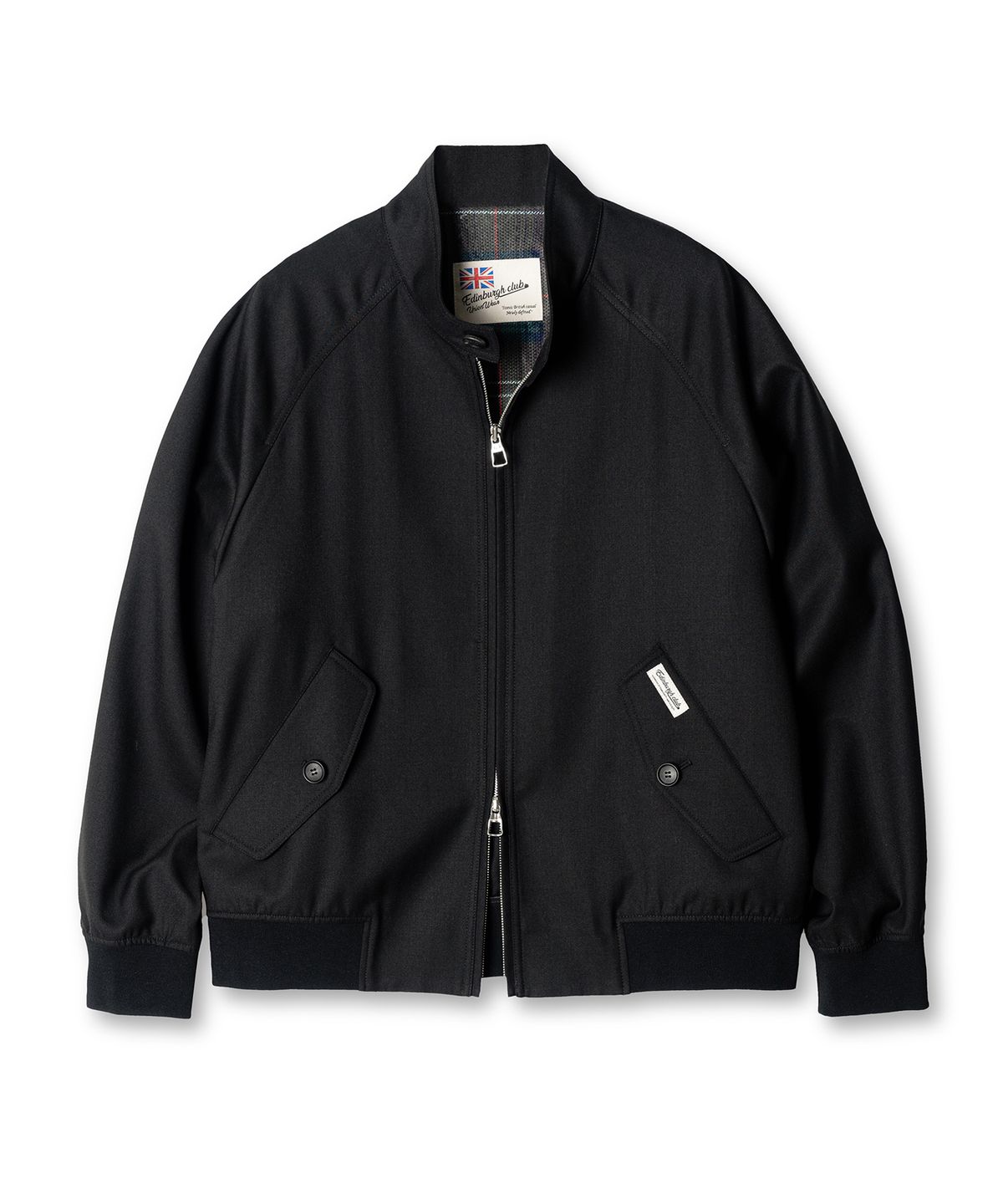 에든버러클럽(EDINBURGH CLUB) Wool Harrington Jacket (Black)