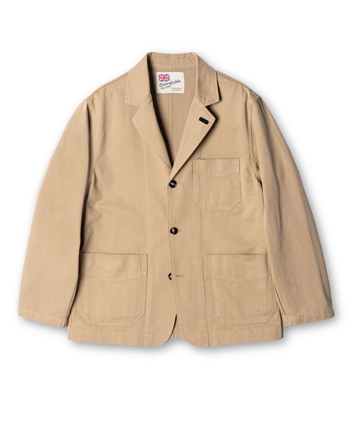 에든버러클럽(EDINBURGH CLUB) [SET-UP] Washed Cotton Blazer Jacket (Beige)