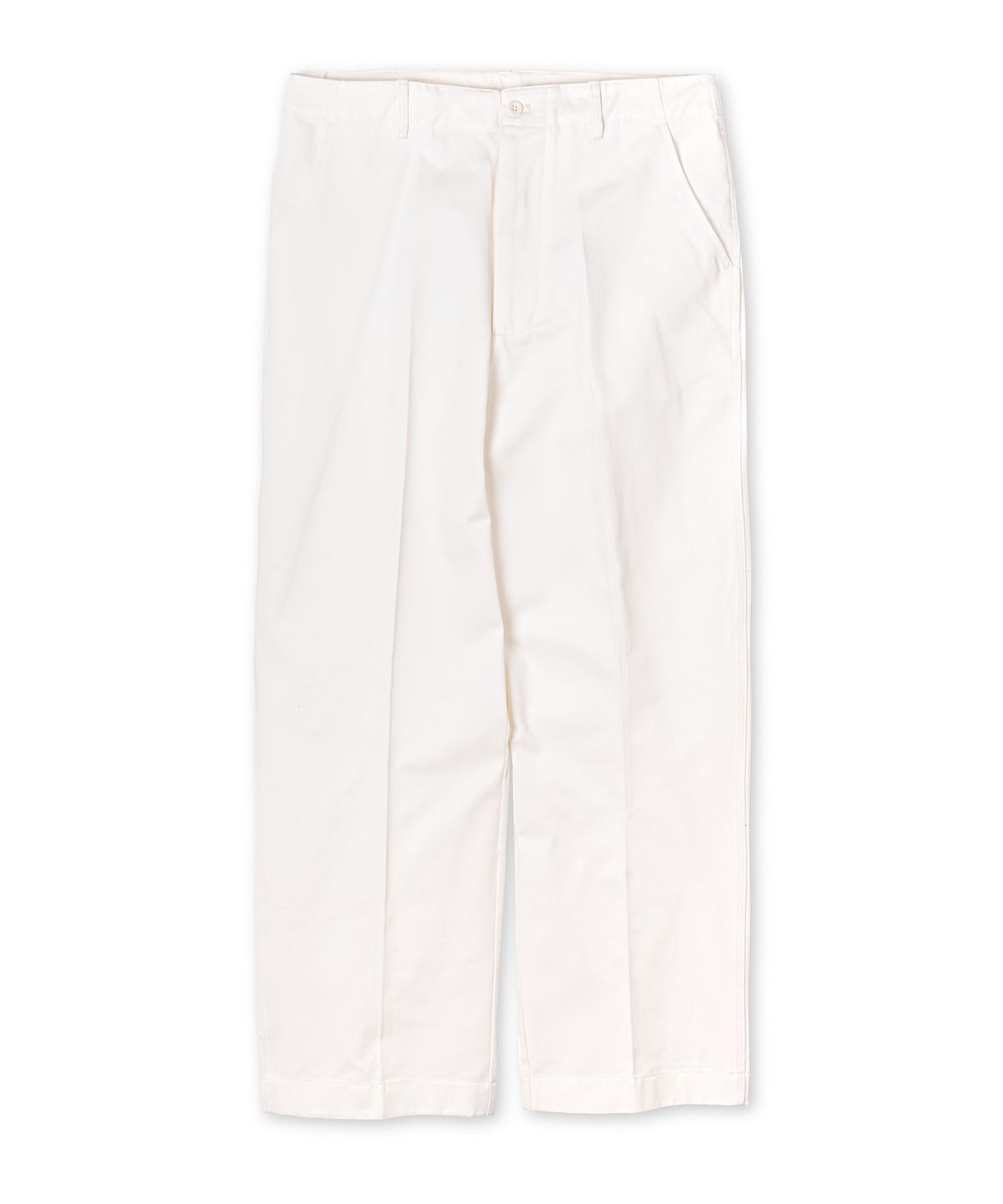 에든버러클럽(EDINBURGH CLUB) Semi-Wide Straight Cotton Pants (White)
