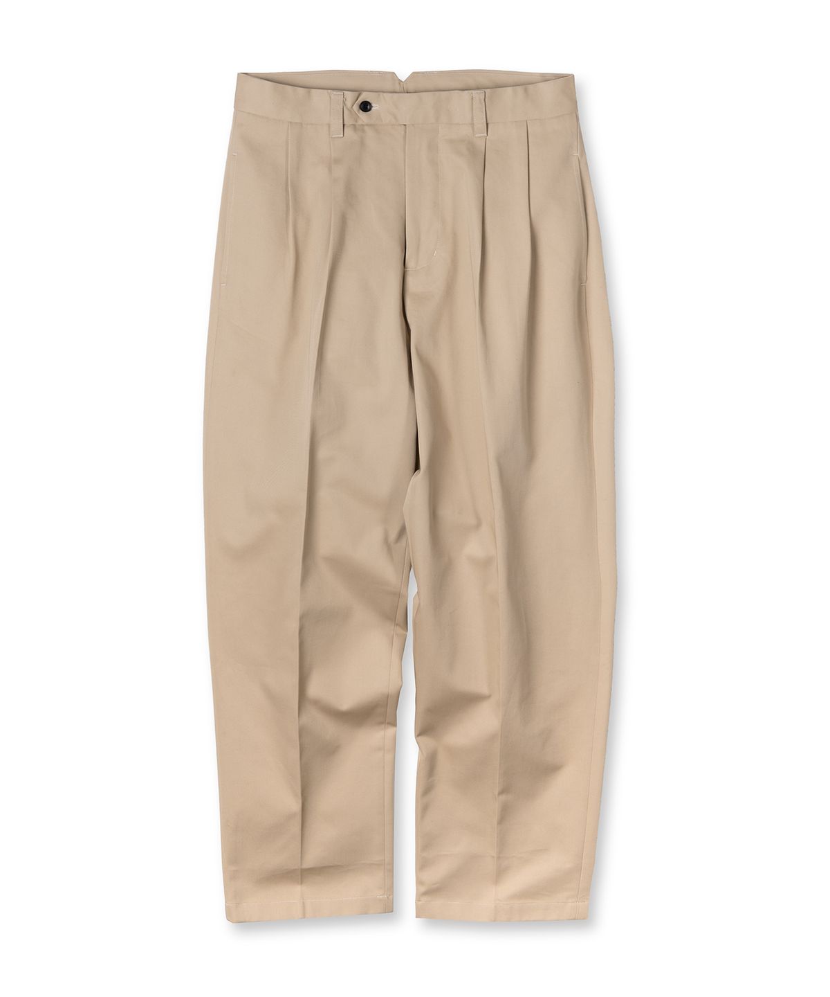 에든버러클럽(EDINBURGH CLUB) Two-Tuck Wide Cotton Pants (Beige)