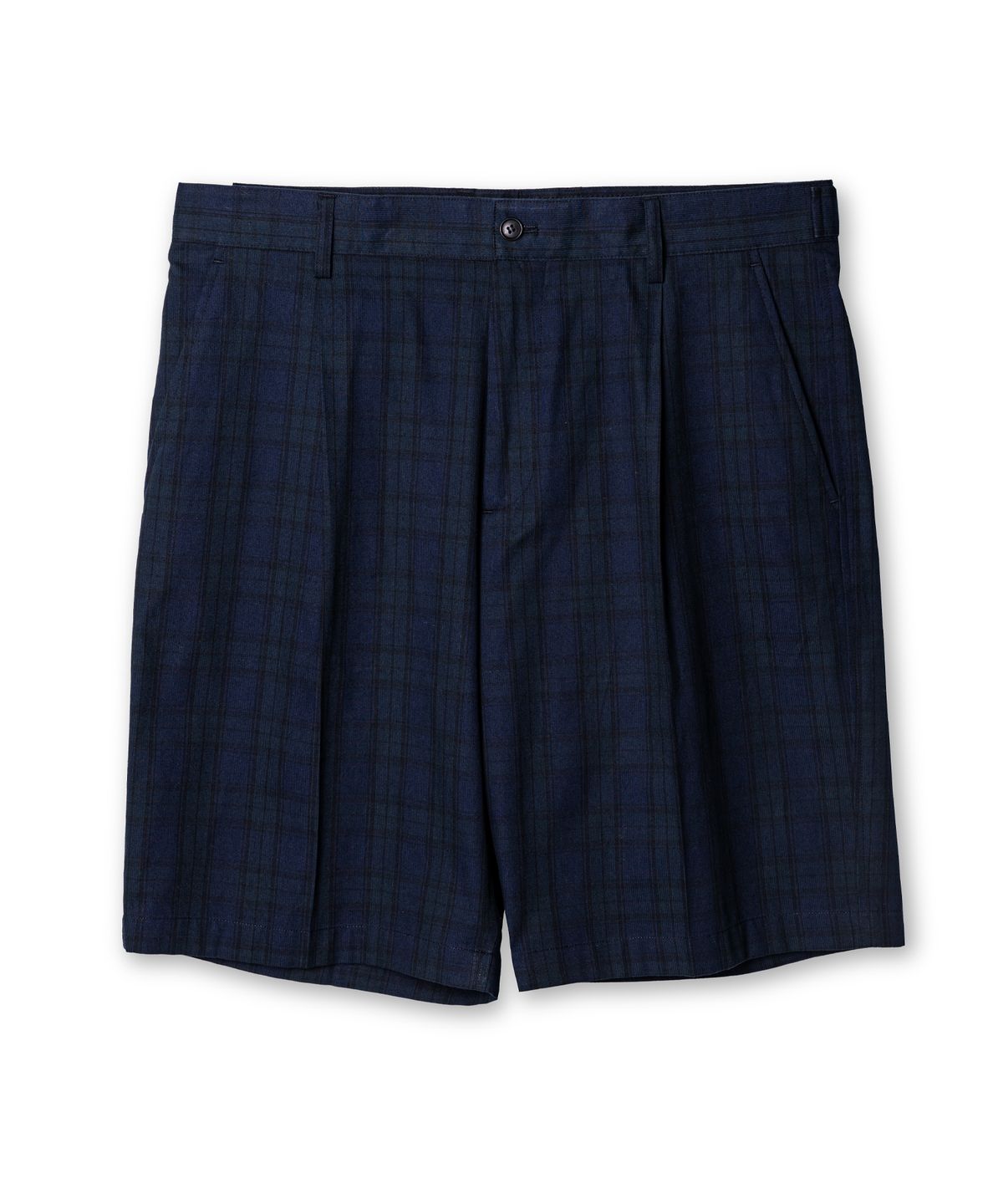 에든버러클럽(EDINBURGH CLUB) [SET-UP] Tartan Check Pleated Shorts (Green)