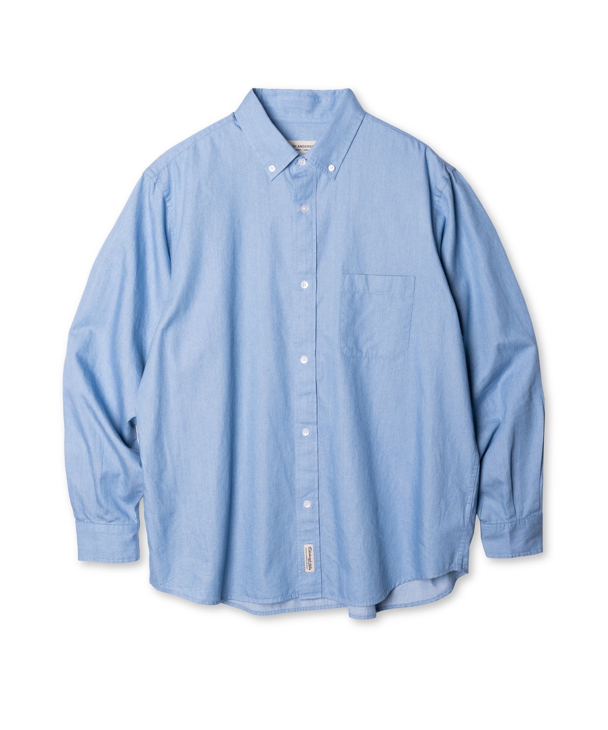 에든버러클럽(EDINBURGH CLUB) Button-Down Denim Washed Shirt (Light Blue)