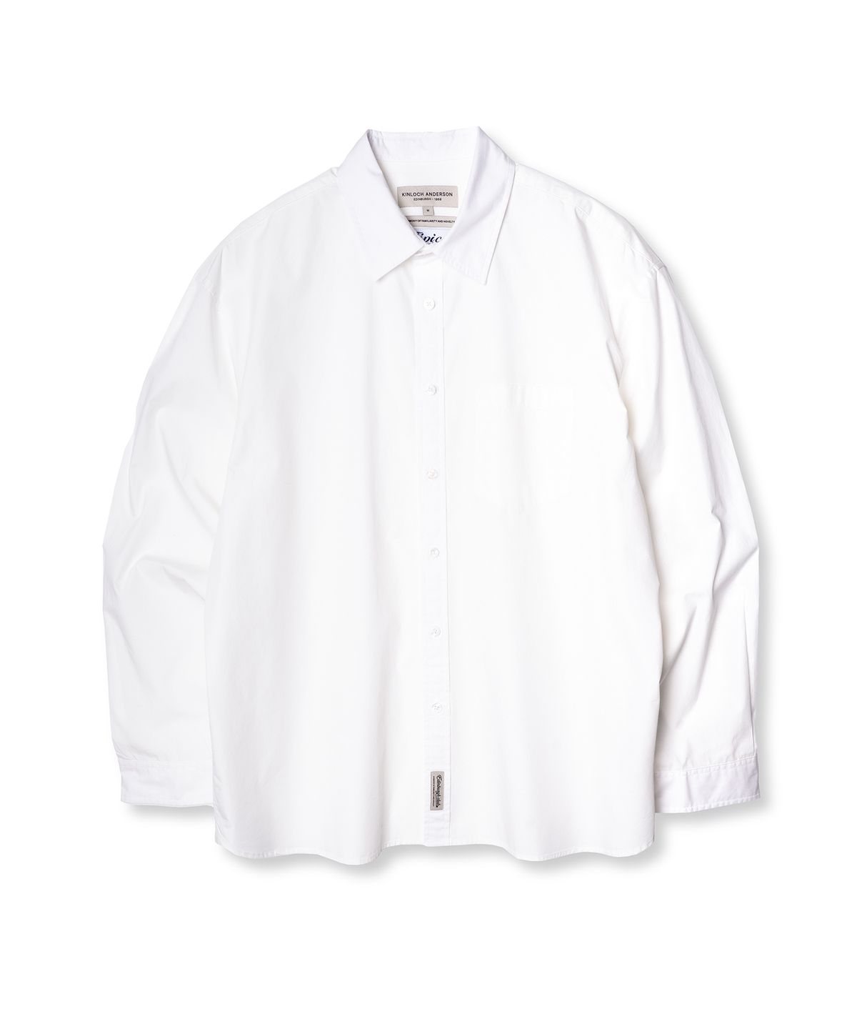 에든버러클럽(EDINBURGH CLUB) Overfit Solid Collar Shirt (White)