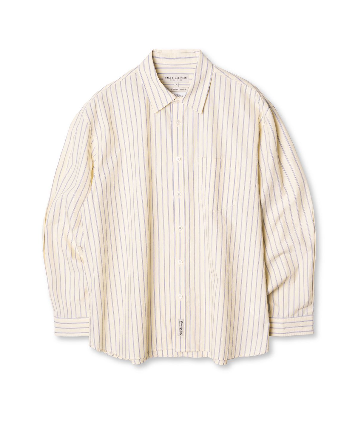 에든버러클럽(EDINBURGH CLUB) Overfit Multi Stripe Collar Shirt (Yellow)