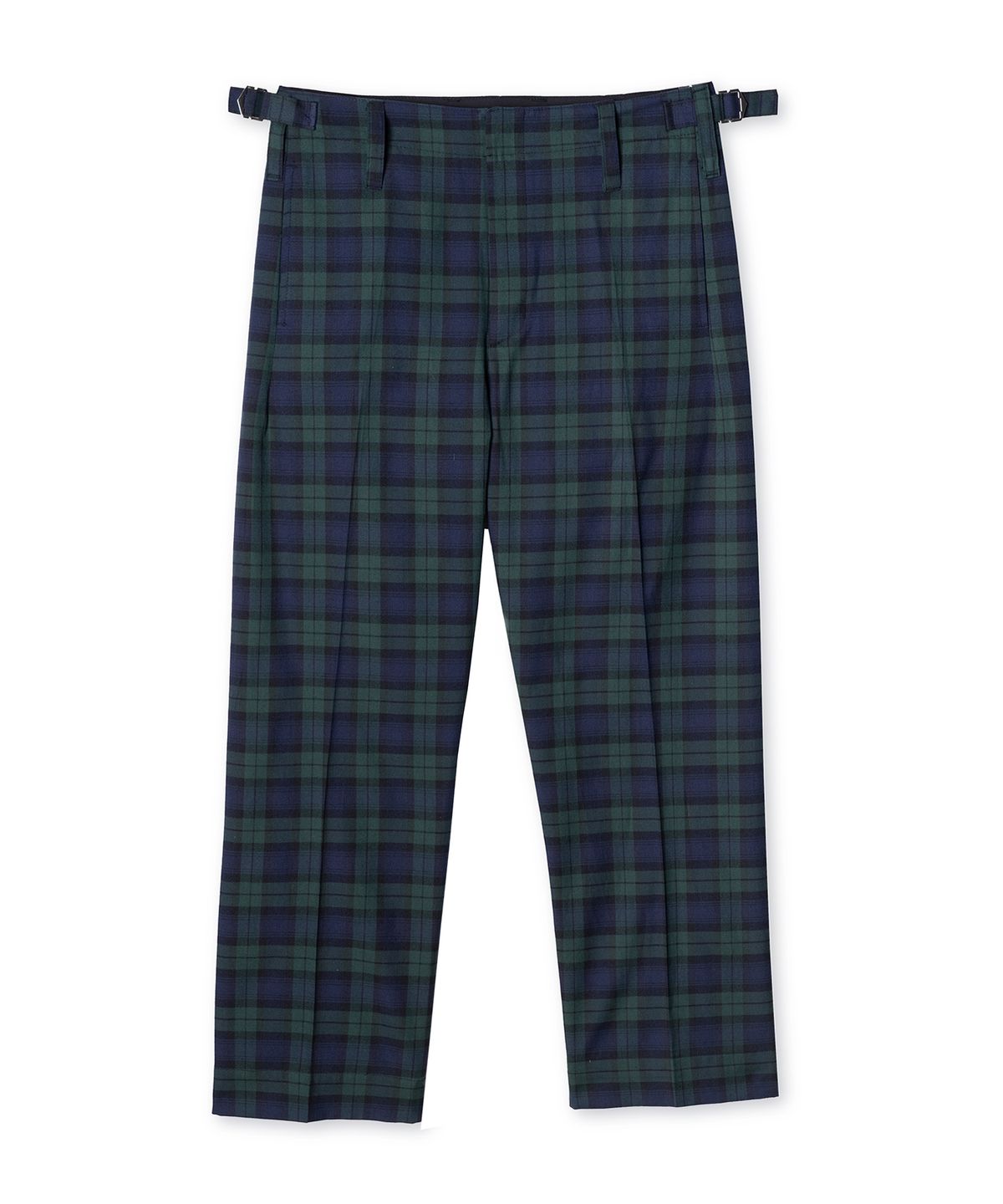 에든버러클럽(EDINBURGH CLUB) Wide Straight Tartan Check Pants (Green)