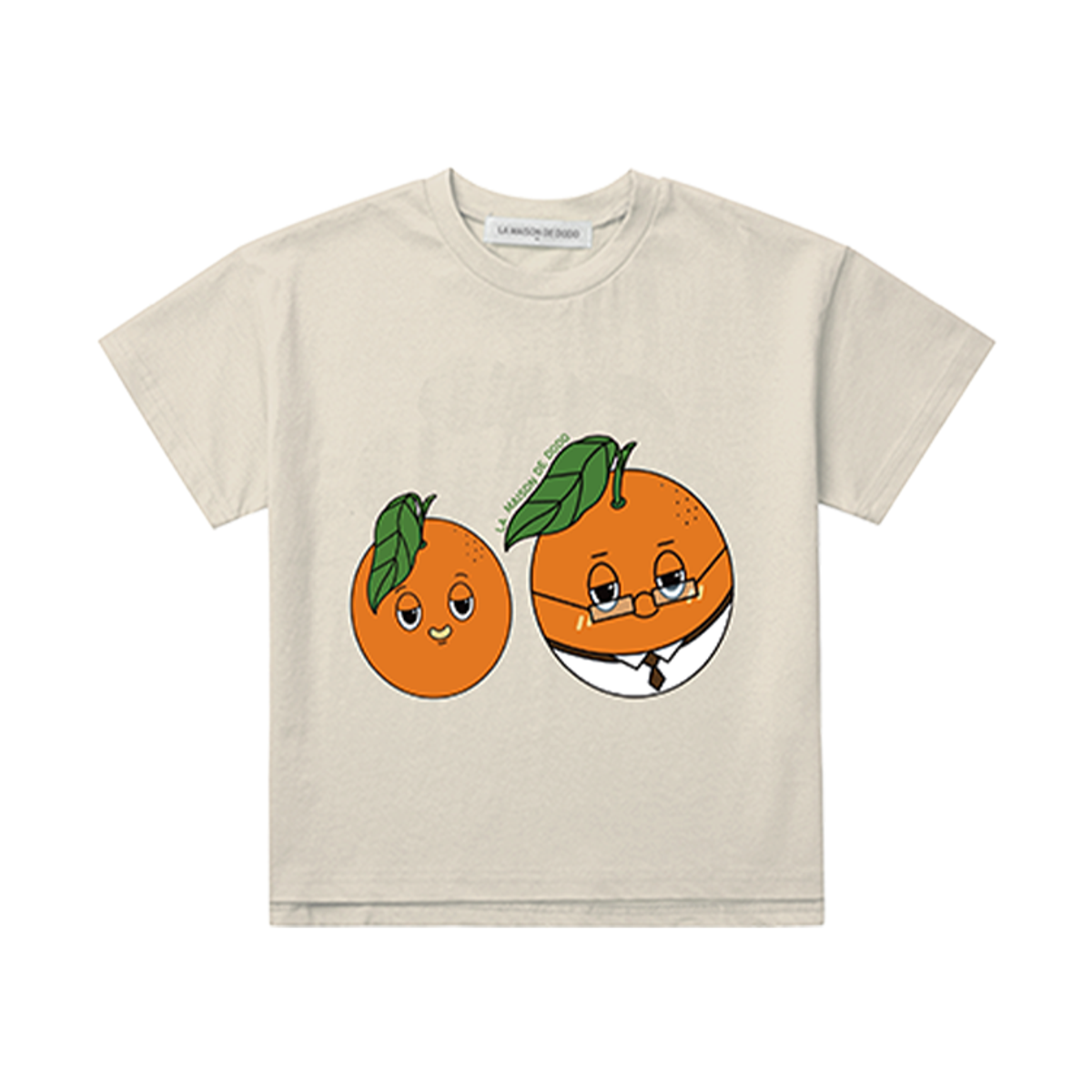 라메종드도도(LA MAISON DE DODO) Dodos Watermelon T-Shirt with Lawyer Oranges_Ivory_반팔티