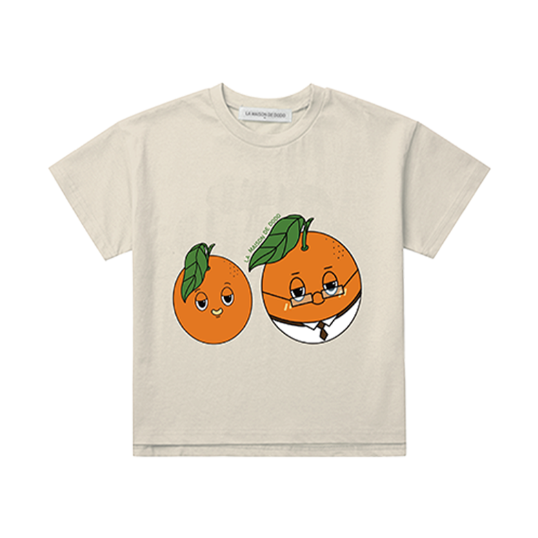 Dodos Watermelon T-Shirt with Lawyer Oranges_Ivory_반팔티