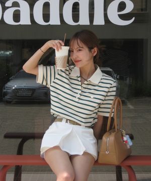 ANC STRIPE RUGBY HALF T-SHIRT_IVORY