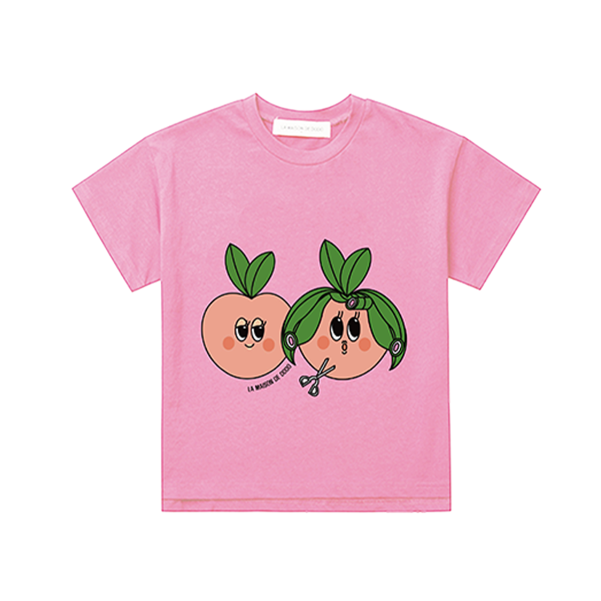 라메종드도도(LA MAISON DE DODO) Dodos Watermelon T-Shirt with Hair Designer Peaches_Watermelon Pink_반팔티