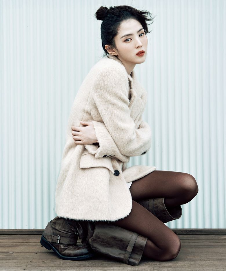 우먼즈 울 블렌드 헤어리 오버 숄더 블레이저 코트 [크림]