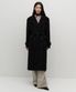 우먼즈 캐시미어 블렌드 오버 숄더 트렌치 코트 [블랙]