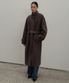 우먼즈 캐시미어 블렌드 하이 넥 로브 코트 [초코 브라운]