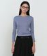 우먼즈 울 텐셀 슬림 긴소매 티셔츠 [클라우디 블루]