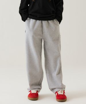 와이드 카펜터 스웨트 팬츠 [미디엄 그레이]