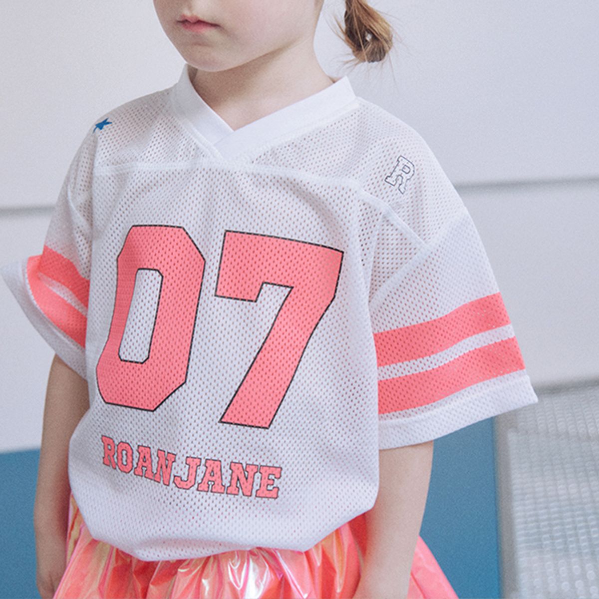 로아앤제인(ROANJANE) (메쉬)프루트 티셔츠(화이트)