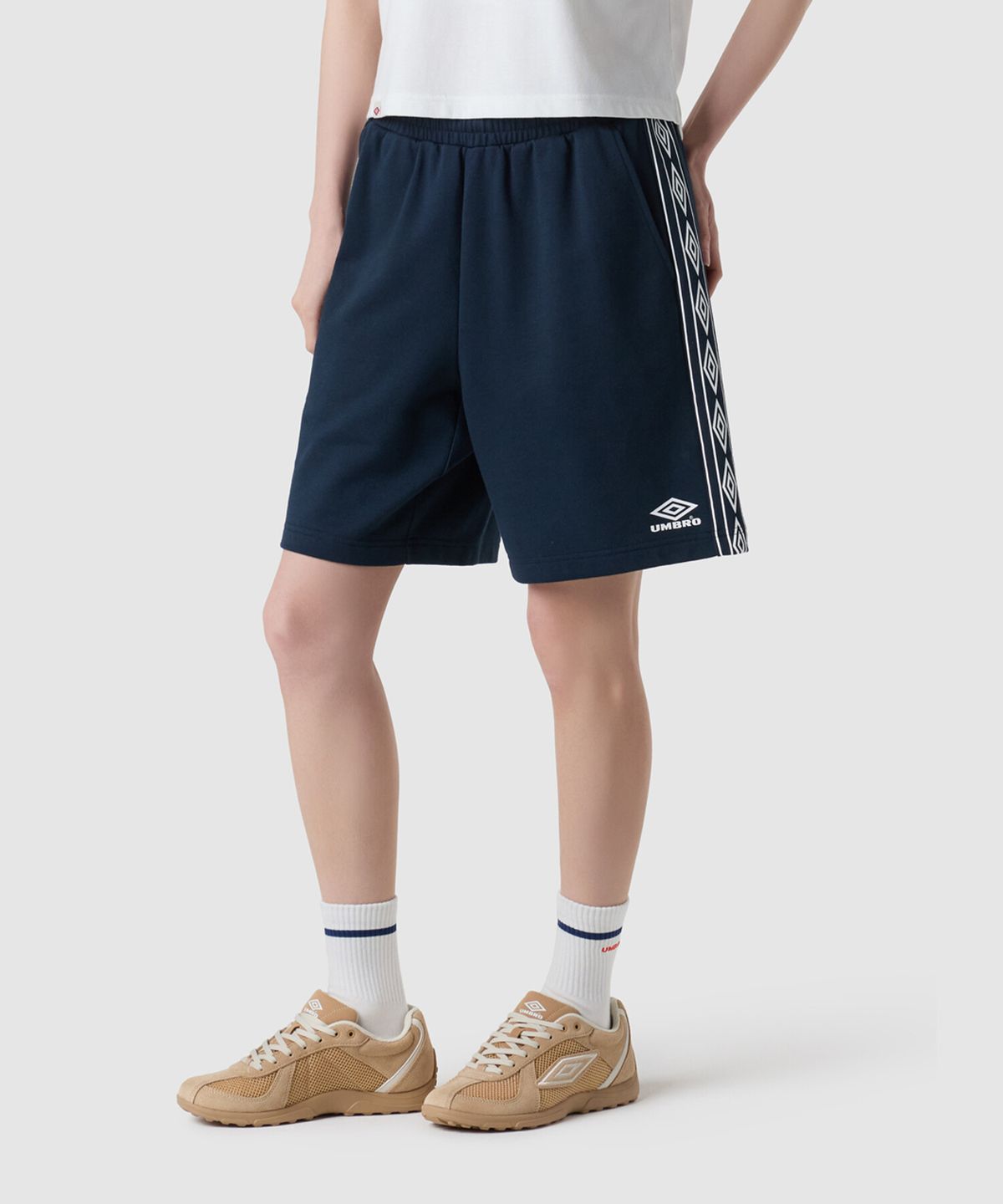 엄브로(UMBRO) HBL OG 사이드다이아 4.5부 반바지 네이비(UQ321CHP81)