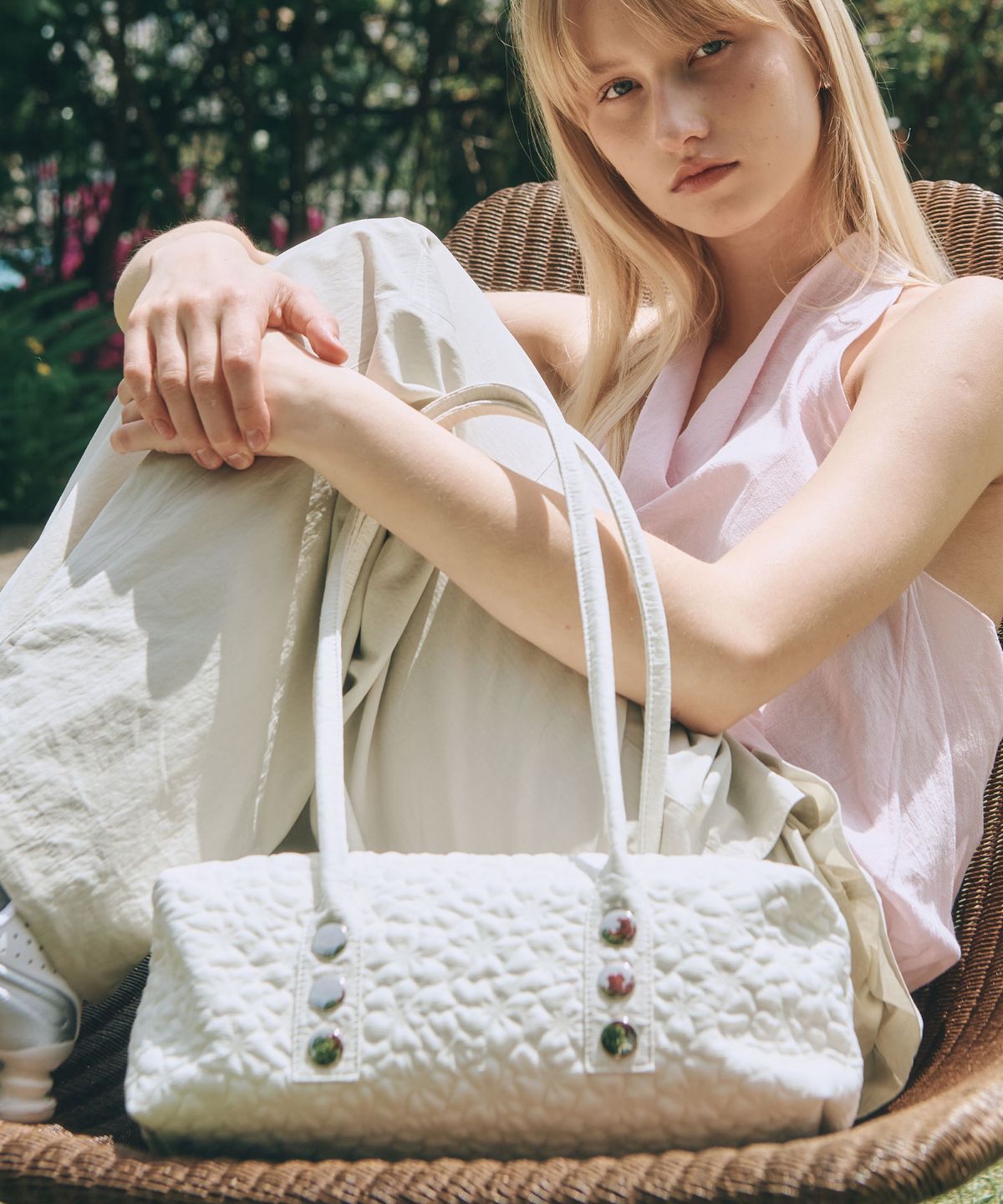 도프셉(DOFFSEPT) Sophie Bag in Floral White