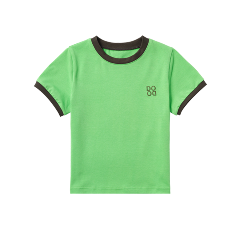 BASIC DODO Ringer T Shirt_Kelly Green / Charcoal_반팔티