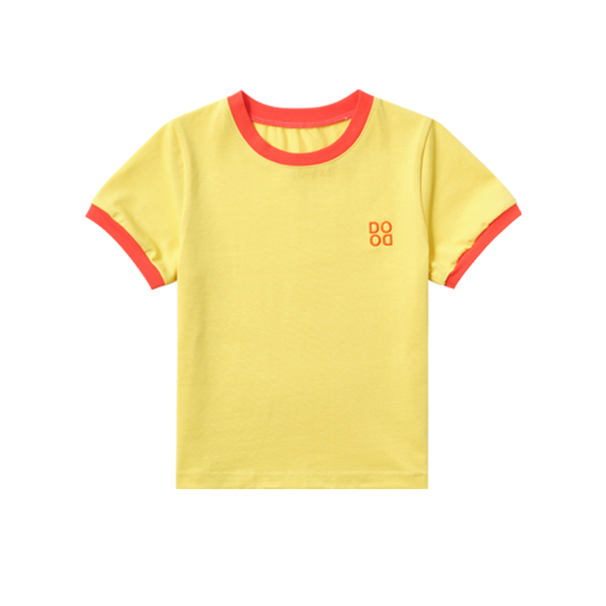 라메종드도도(LA MAISON DE DODO) BASIC DODO Ringer T Shirt_Yellow / Orange_반팔티