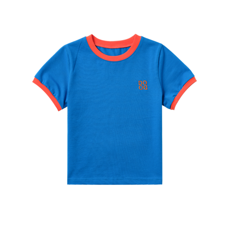 BASIC DODO Ringer T Shirt_Blue / Orange_반팔티