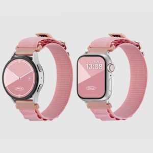 알파인루프 애플워치 스트랩 3 울트라 3 SE2 갤럭시워치 6 호환 밴드 - 핑크