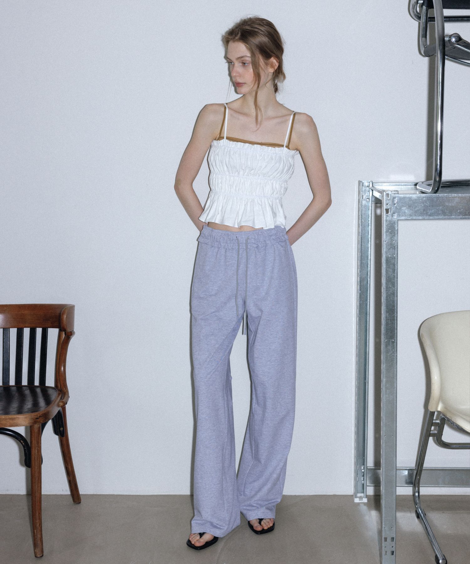 パンツ STUDIOTABLE : 25SS / DOUBLE WAIST BANDING COTTON PANTS MUSINSA | STUDIOTABLE DOUBLE WAIST BANDING COTTON PANTS, WHITE