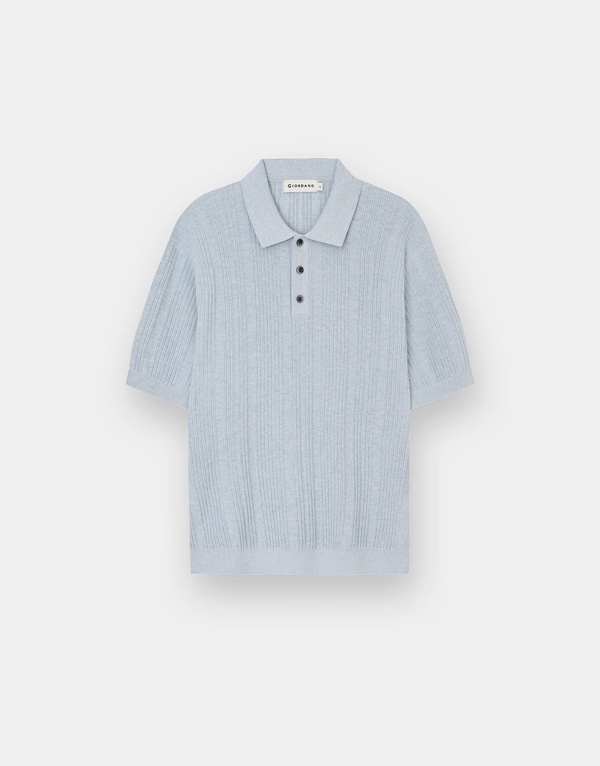 지오다노(GIORDANO) 립 텍스쳐 폴로넥 반팔 니트(12GG) 055533 [3color]