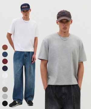 핀터 크롭 하프 티셔츠 - 9 COLOR