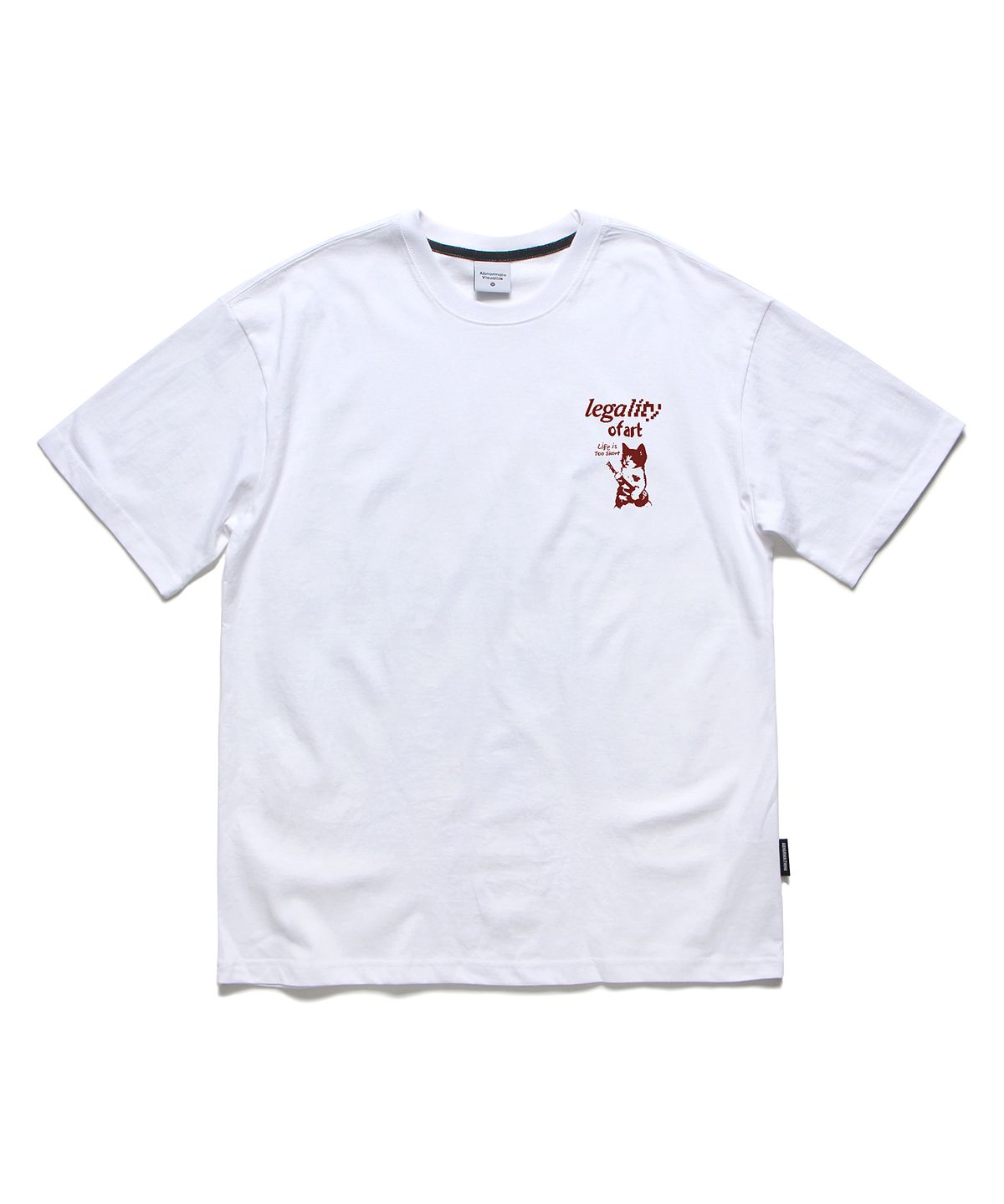 앱놀머씽(ABNORMALTHING) 밴드 오버핏 티셔츠 화이트 (BAND T-SHIRT WHITE)