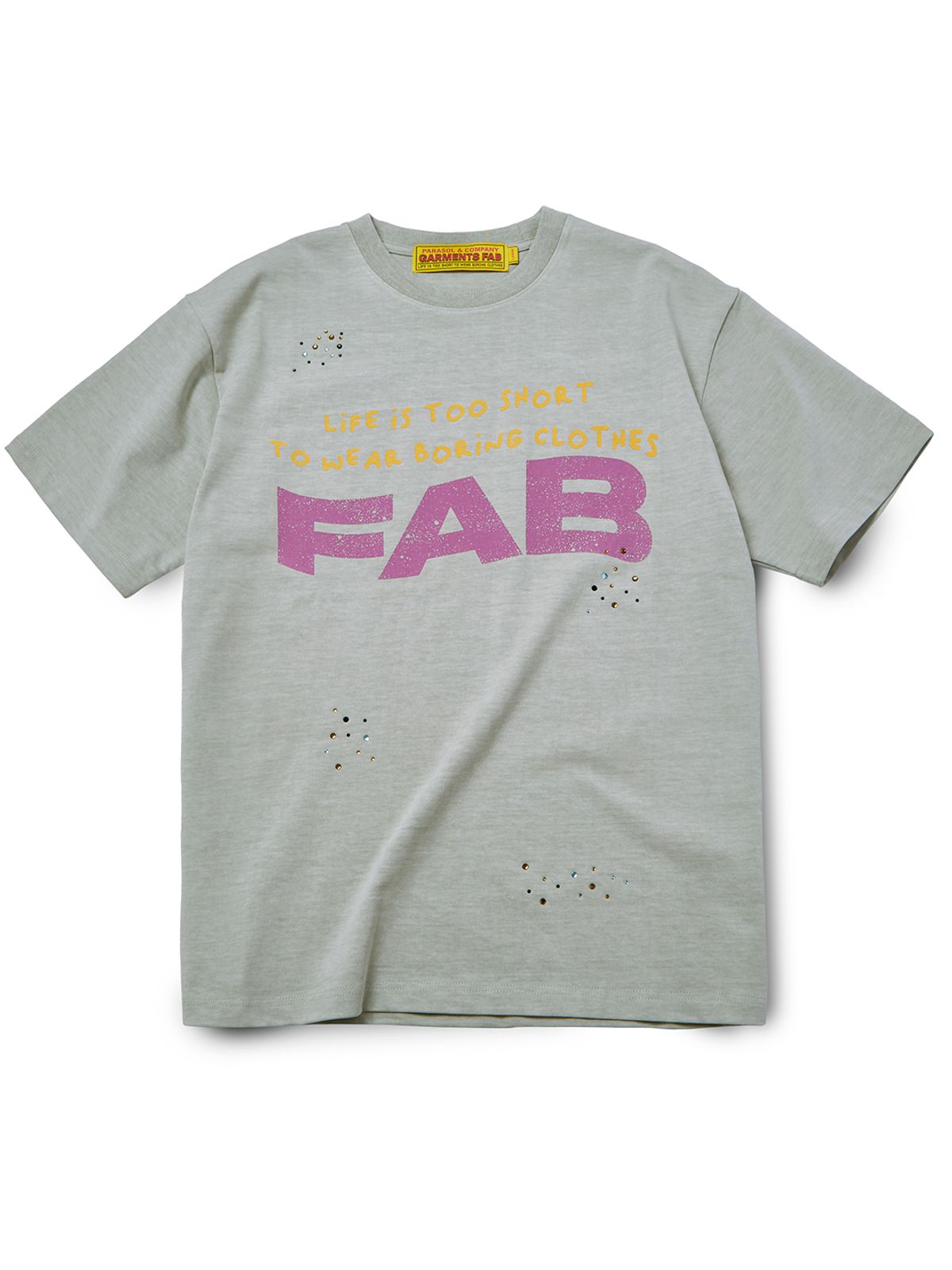 가먼츠팹(GARMENTS FAB) Hot-Fix Washed Tee (GRAY)