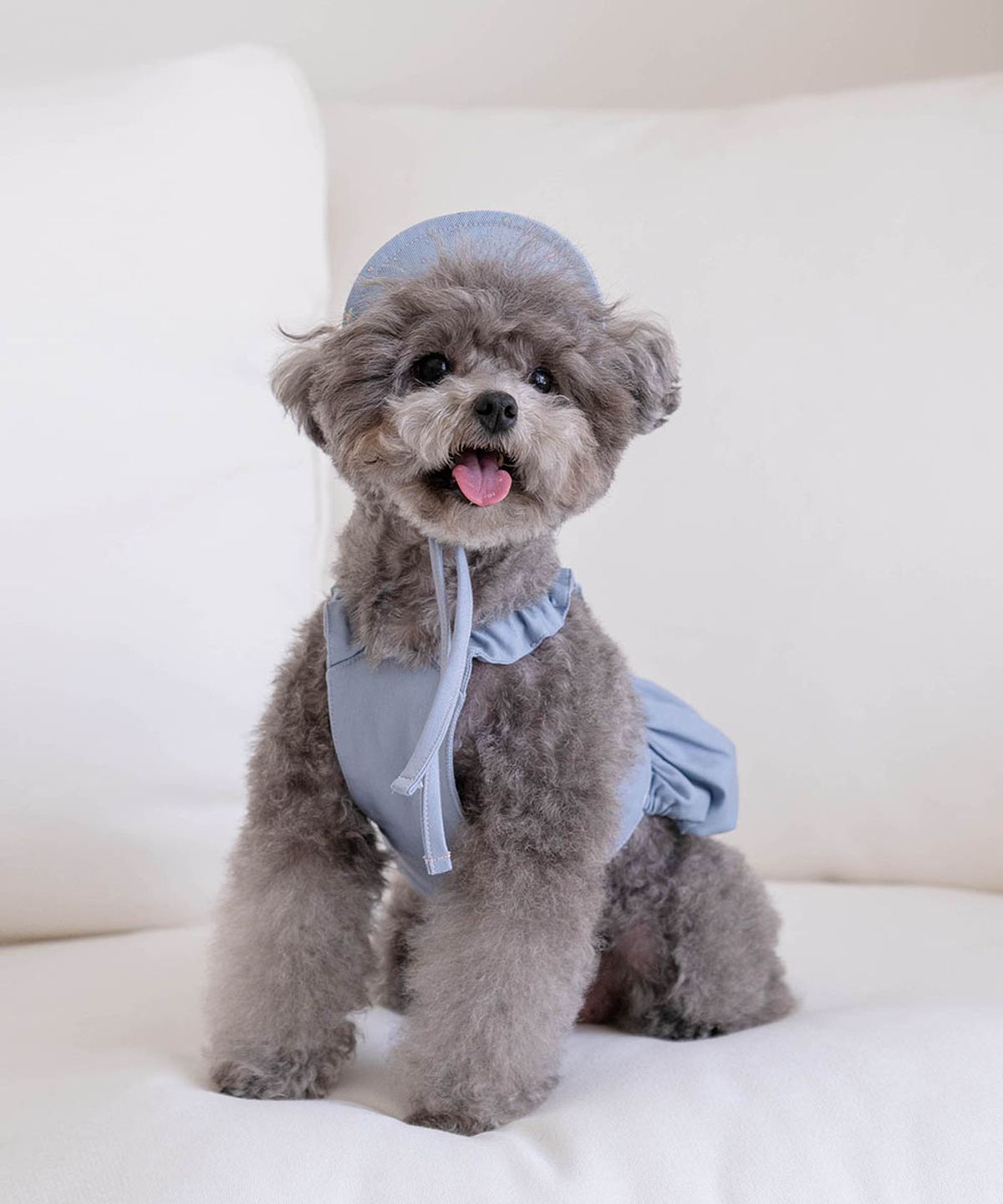 마이리틀독(MY LITTLE DOG) 오로라 데님 썬바이저 - 블루