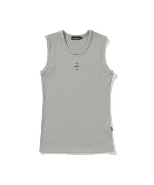 4 Symbol Ribbed Sleeveless - Grey