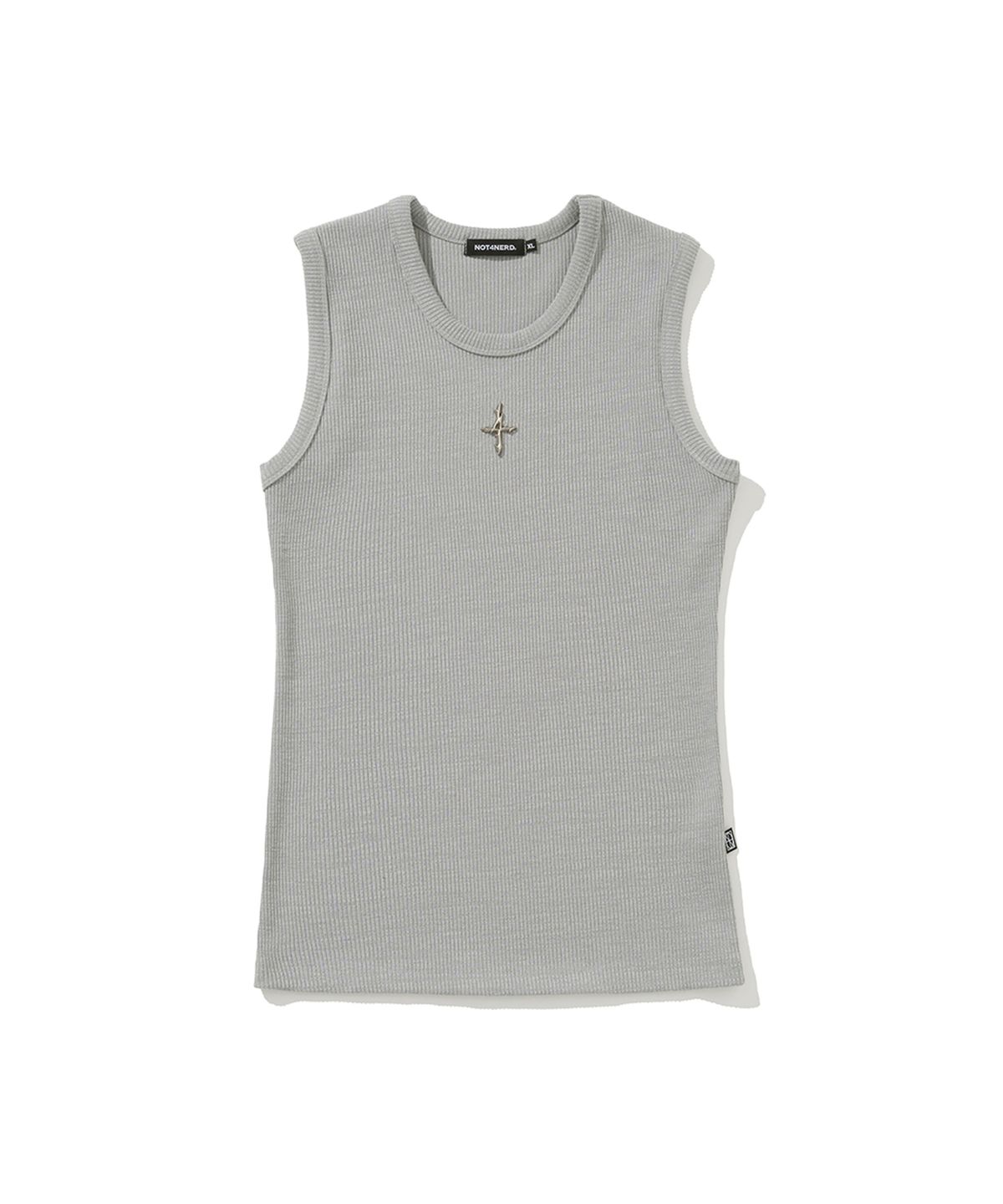 낫포너드(NOT4NERD) 4 Symbol Ribbed Sleeveless - Grey