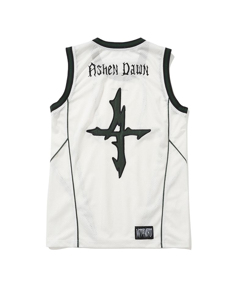 Ashen Dawn Incision Mesh Sleeveless - White