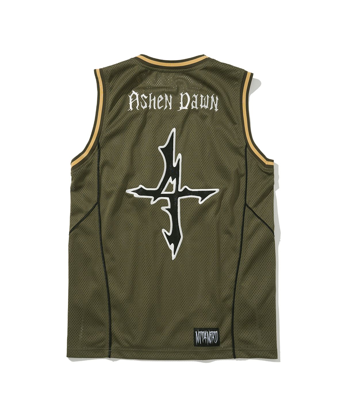 낫포너드(NOT4NERD) Ashen Dawn Incision Mesh Sleeveless - Khaki