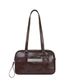 CRYSTAL LEATHER MINI BOSTON BAG_RED BROWN