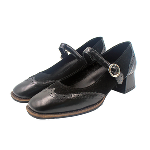 [Ove line]윙팁스트랩 메리제인 메리제인 블랙