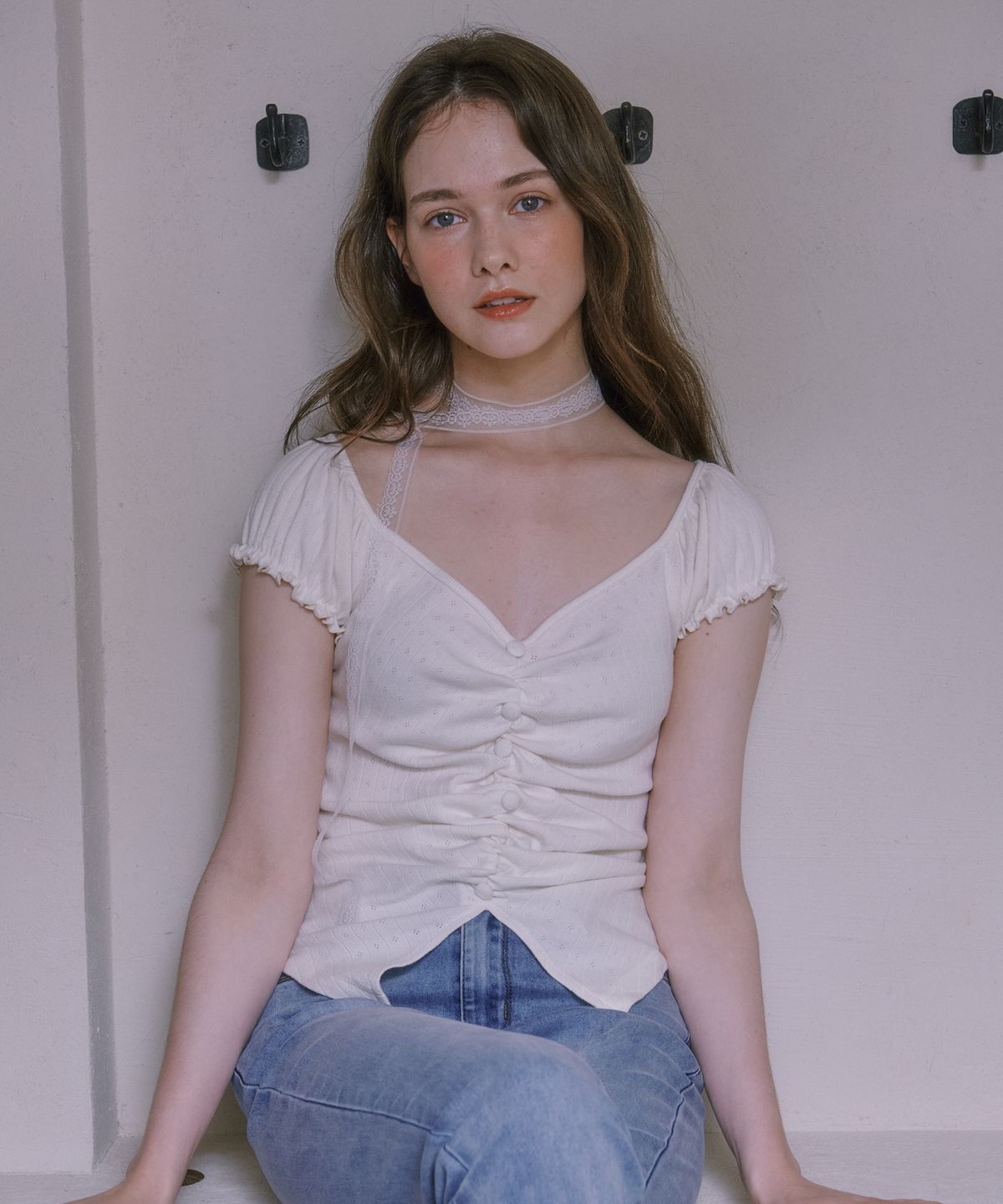 루루슈(LULUCHOU) Lovely puff sleeve blouse - CREAM