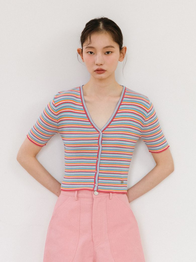 썸머레인보우가디건_핑크
